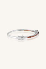 Garnet Bangle in 92.5 Sterling Silver KLSB-20225 - Image 4