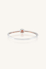 Garnet Bangle in 92.5 Sterling Silver KLSB-20225 - Image 3