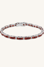 Garnet Bracelet in 92.5 Sterling Silver KLSB-20233 - Image 4