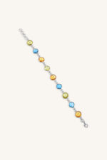 Blue Topaz and Citrine Lemon Topaz Bracelet in 92.5 Sterling Silver KLSB-20278 - Image 3