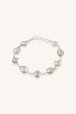 Green Amethyst Bracelet in 92.5 Sterling Silver KLSB-20337