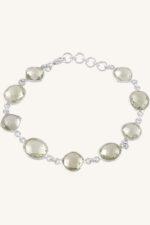 Green Amethyst Bracelet in 92.5 Sterling Silver KLSB-20337 - Image 4