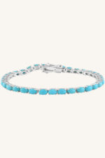 Turquoise Bracelet in 92.5 Sterling Silver KLSB-20416 - Image 4