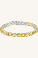 Lemon Topaz Bracelet in 92.5 Sterling Silver KLSB-20418 - Image 4