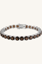 Smokey Quartz Bracelet in 92.5 Sterling Silver KLSB-20427 - Image 4