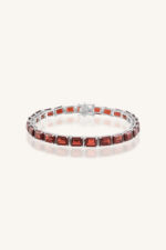 Garnet Bracelet in 92.5 Sterling Silver KLSB-20433