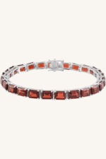 Garnet Bracelet in 92.5 Sterling Silver KLSB-20433 - Image 4