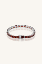Garnet Bracelet in 92.5 Sterling Silver KLSB-20433 - Image 3