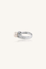 Pearl and Cz Ring in 92.5 Sterling Silver KLSR-11702 - Image 2