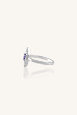 Tanzanite and Diamond Ring in 92.5 Sterling Silver KLSR-11707 - Image 3
