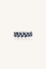 Blue Sapphire and Diamond Ring in 92.5 Sterling Silver KLSR-11708 - Image 3