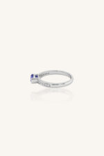 Tanzanite and Diamond Ring in 92.5 Sterling Silver KLSR-11717 - Image 3