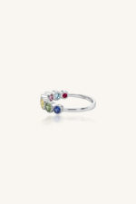 Multi Sapphire Ring in 92.5 Sterling Silver KLSR-11737 - Image 3