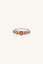 Multi Sapphire and Diamond Ring in 92.5 Sterling Silver KLSR-11744 - Image 2