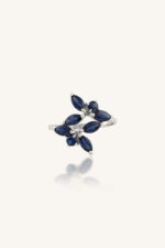 Blue Sapphire Ring in 92.5 Sterling Silver KLSR-11745 - Image 2