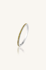 Yellow Sapphire Ring in 92.5 Sterling Silver KLSR-11749