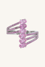 Pink Sapphire  Ring in 92.5 Sterling Silver KLSR-11750 - Image 4