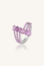 Pink Sapphire  Ring in 92.5 Sterling Silver KLSR-11750 - Image 2