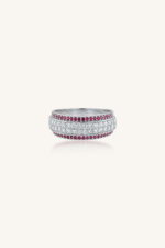 Ruby and Diamond Ring in 92.5 Sterling Silver KLSR-11751 - Image 4