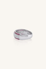 Ruby and Diamond Ring in 92.5 Sterling Silver KLSR-11751 - Image 3