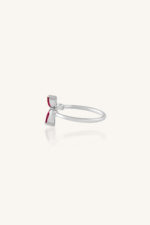 Ruby and Diamond Ring in 92.5 Sterling Silver KLSR-11752 - Image 3