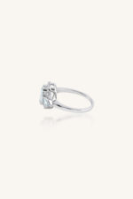 Aquamarine and Diamond Ring in 92.5 Sterling Silver KLSR-11755 - Image 3