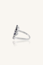Blue Sapphire and Diamond Ring in 92.5 Sterling Silver KLSR-11759 - Image 3