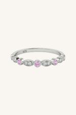 Pink Sapphire and Diamond Ring in 92.5 Sterling Silver KLSR-11766 - Image 4