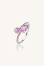 Pink Sapphire Ring in 92.5 Sterling Silver KLSR-11768