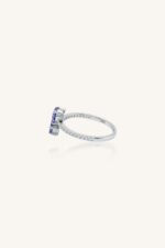 Tanzanite and Diamond Ring in 92.5 Sterling Silver KLSR-11771 - Image 3