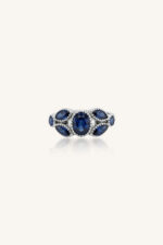 Blue Sapphire Ring in 92.5 Sterling Silver KLSR-11786 - Image 2