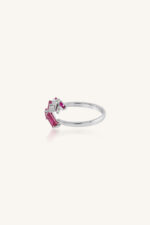 Ruby and Diamond Ring in 92.5 Sterling Silver KLSR-11794 - Image 3