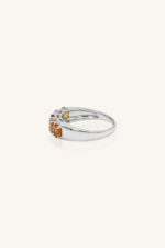 Multi Sapphire and Diamond Ring in 92.5 Sterling Silver KLSR-11817 - Image 3