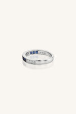 Blue Sapphire and Diamond Ring in 92.5 Sterling Silver KLSR-11827 - Image 3