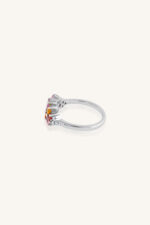 Multi Sapphire and Diamond Ring in 92.5 Sterling Silver KLSR-11830 - Image 3