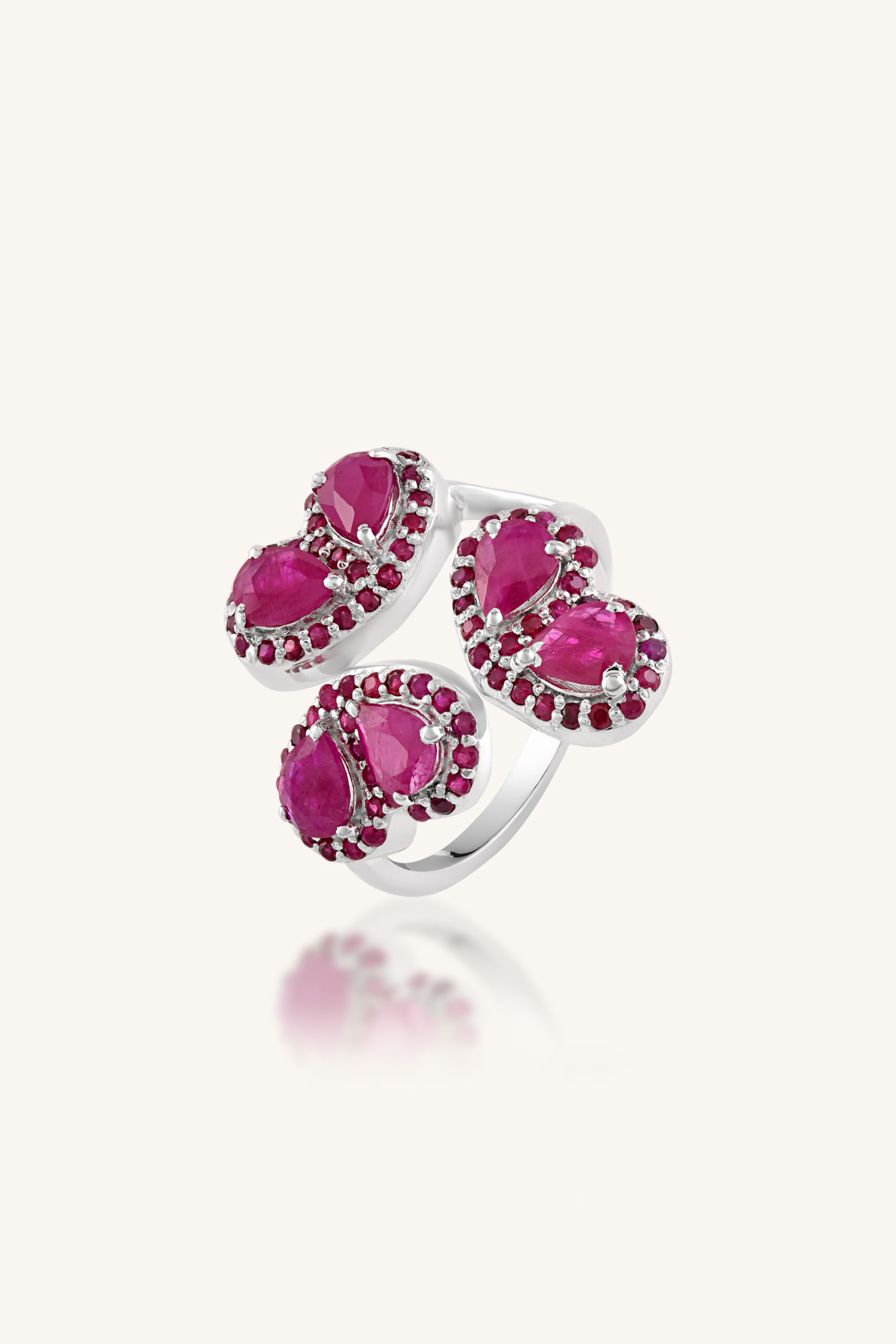 KLSR-11879 Ruby Ring in 92.5 Sterling Silver KLSR-11879 - Image 1