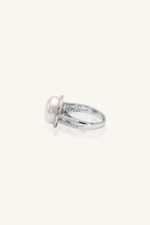 Pearl and Cz Ring in 92.5 Sterling Silver KLSR-11881 - Image 2