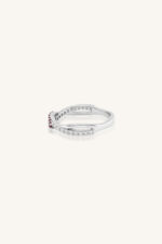 Ruby and Diamond Ring in 92.5 Sterling Silver KLSR-11899 - Image 3