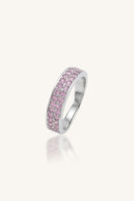Pink Sapphire Ring in 92.5 Sterling Silver KLSR-11903 - Image 2