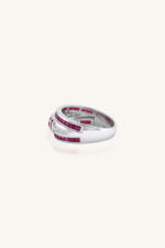 Ruby and Diamond Ring in 92.5 Sterling Silver KLSR-11916 - Image 4