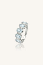 Aquamarine Ring in 92.5 Sterling Silver KLSR-11917