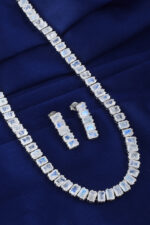 Moonstone Necklace Set in 92.5 Sterling Silver KLSS-40130 - Image 2