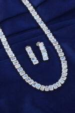 Moonstone Necklace Set in 92.5 Sterling Silver KLSS-40130 - Image 4