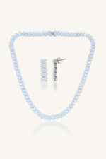 Moonstone Necklace Set in 92.5 Sterling Silver KLSS-40130