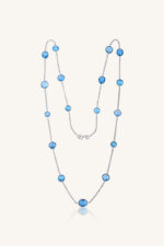 Blue Topaz Necklace in 92.5 Sterling Silver KLSS-40163