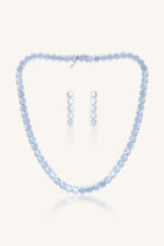 Moonstone Necklace Set in 92.5 Sterling Silver KLSS-40170