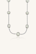 Green Amethyst Necklace in 92.5 Sterling Silver KLSS-40191 - Image 3