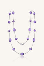 Amethyst Necklace in 92.5 Sterling Silver KLSS-40197
