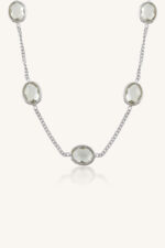 Green Amethyst Necklace in 92.5 Sterling Silver KLSS-40201 - Image 2