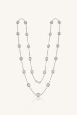 Green Amethyst Necklace in 92.5 Sterling Silver KLSS-40201